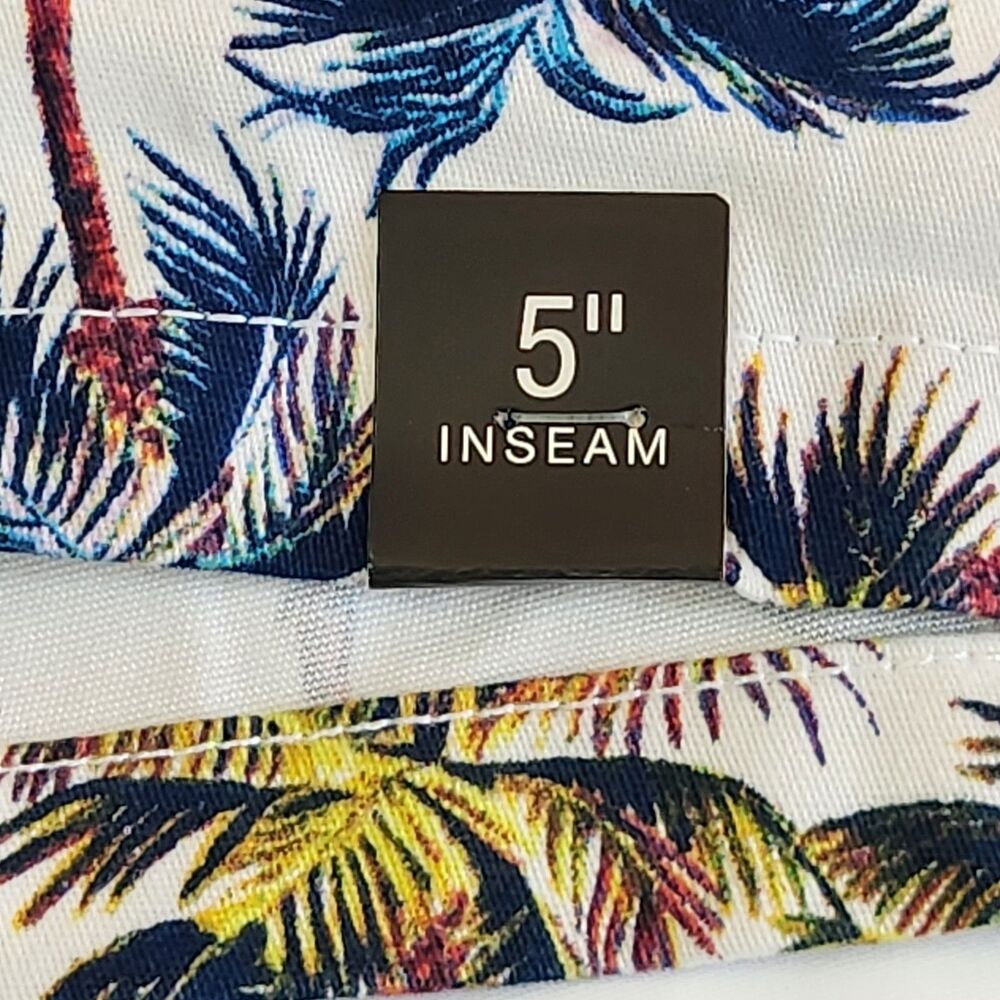 ANA Womens Size 12 Shorts Palm Leaf Print Green Chino Bermuda 5" Inseam NWT - Picture 5 of 9